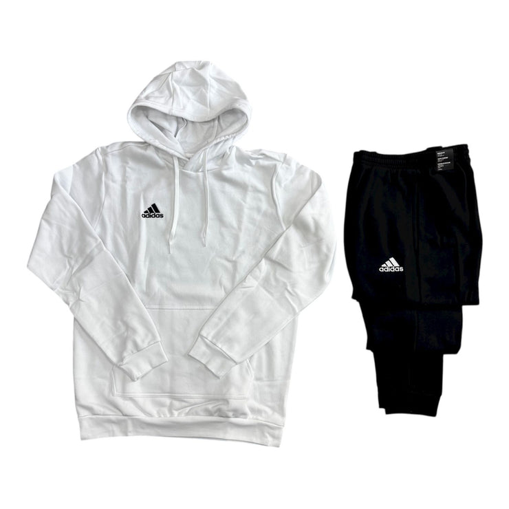 TUTA BIANCA E NERA CON CAPPUCCIO